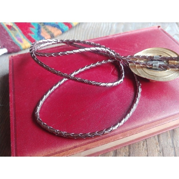 Vintage Handcrafted Love Charm Bolo Tie // Abstract Western String Tie - Picture 4 of 10